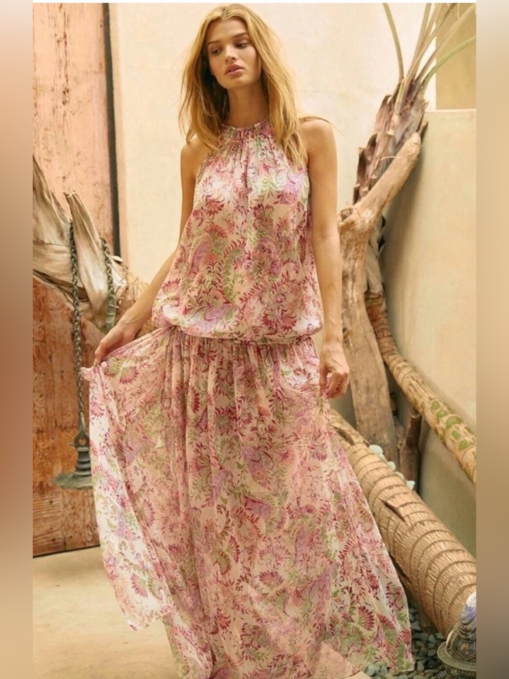 Misa Los Angeles Bohemian Angelina Maxi Dress
